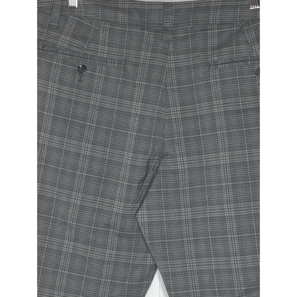 NWT O’Neill Mens Bristol‎ Plaid Shorts Size 36 Stretch Standard Fit Gray Pockets